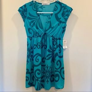 Charlotte Russe Printed Turquoise Top
